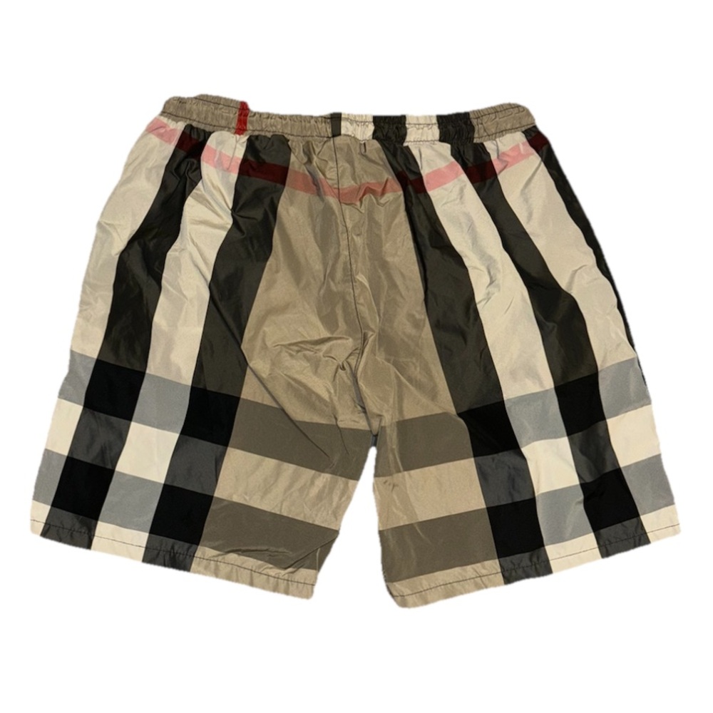 Mens vacation beach casual plaid water shorts
